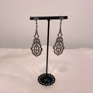 Silver Marcasite Art Deco Earrings